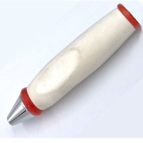 Pen Body, with Chrome Tip, Red Ends Weiß