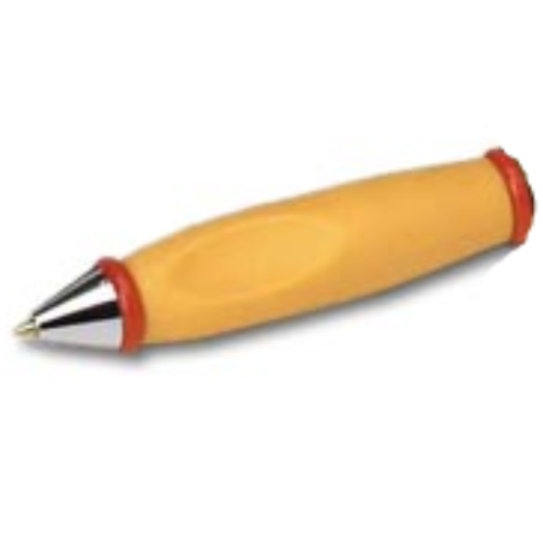 Pen Body, with Chrome Tip, Red Ends Mittelorange