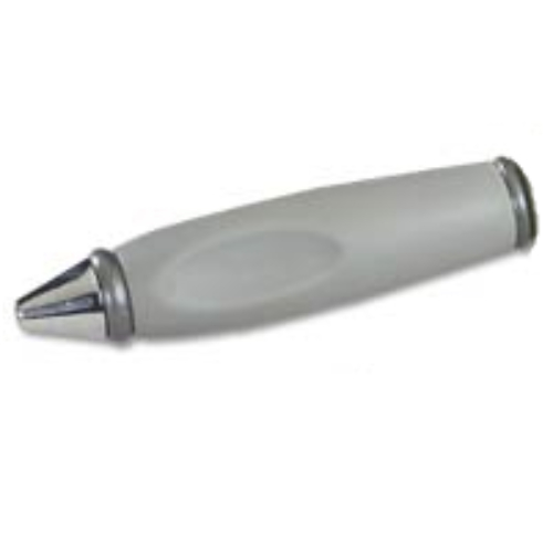 Pen Body, with Chrome Tip, Pearl Dark Gray Ends Hellgrau