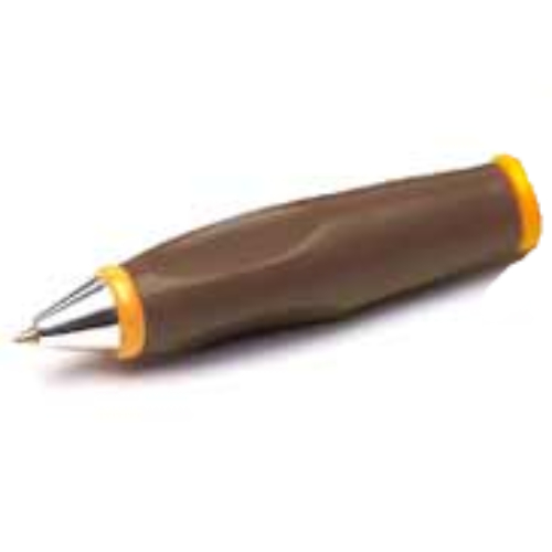 Pen Body, with Chrome Tip, Orange Ends Brown