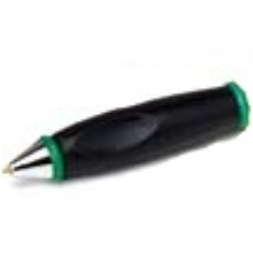Pen Body, with Chrome Tip, Green Ends Black