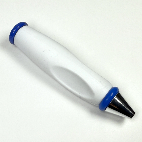 Pen Body, with Chrome Tip, Blue Ends White