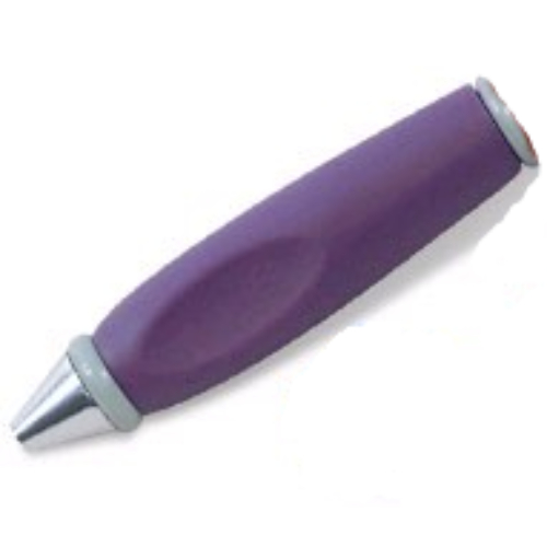 Pen Body, with Chrome Tip, Light Gray Ends Trans-Dark Blue
