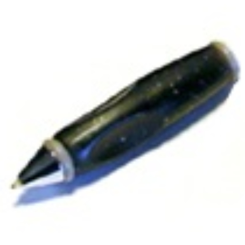 Pen Body, with Chrome Tip, Light Gray Ends, White Dots / Stars Print Schwarz