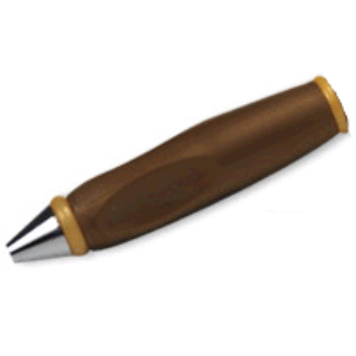 Pen Body, with Chrome Tip, Pearl Gold Ends Flat Dark Gold