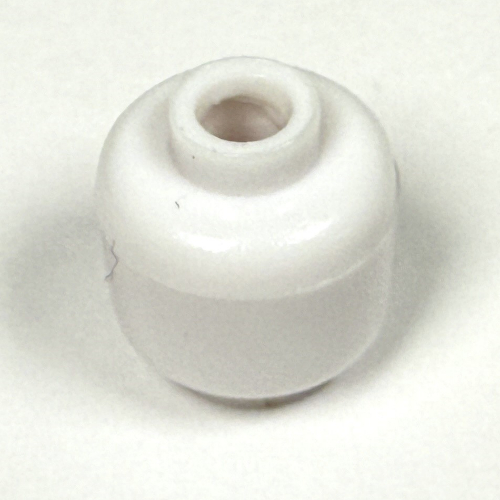 Pen Bead, Round Small, Curved Edges / Cylinder Weiß