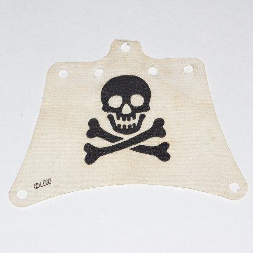 Sail, 12 × 10 with 7 Holes, Skull and Crossbones Print White