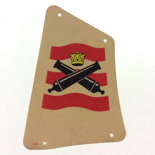 Sail, with 4 Holes, and Crossed Cannons Print Beige