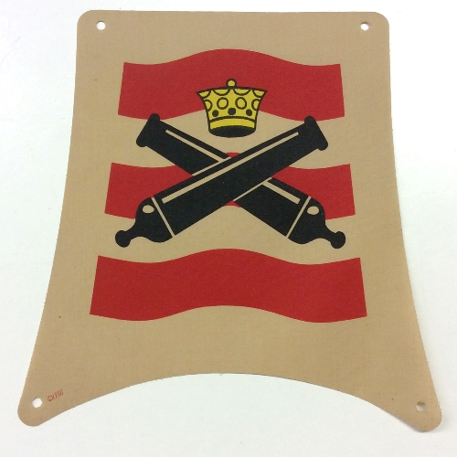 Sail, Square, 25 × 25 with Crossed Cannons Print Tan