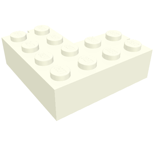 Brick 4 × 4 Corner Right with 2 Slots