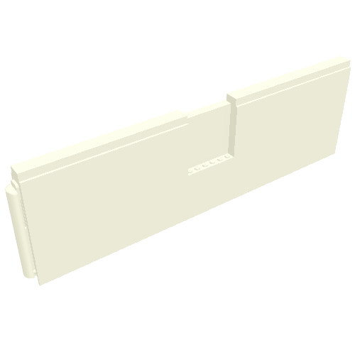 BYGGLEK Side Panel, 44 × 10 × 2, 6 × 6 × 1 Cutout White