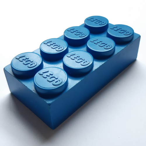 Jumbo Brick 2 × 4 [Samsonite Version] Blue