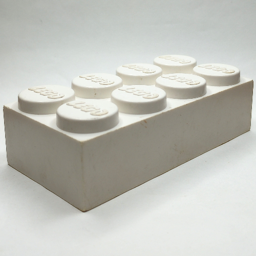 Jumbo Brick 2 × 4 [Samsonite Version] Weiß
