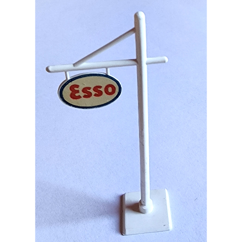 Road Sign Cantilever Cruciform with 'Esso' Print Weiß