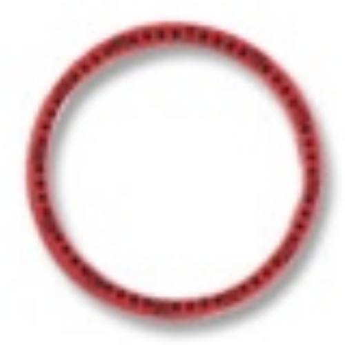Watch, Bezel Round, Smooth, Thin with Minute Ring Print Red