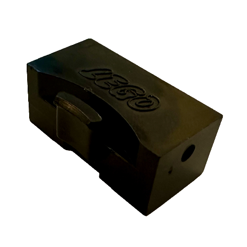 Zugstein 2 × 4 × 1 1/3 Schiebe-Radblock - Typ B mit Absatz in Schwarz