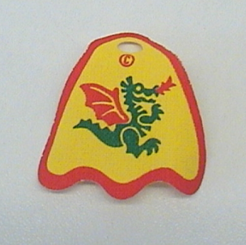 Neckwear Cape, Round Lobes with Dragon Print Yellow
