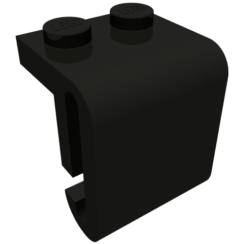 Train, Steam Engine Cylinder, 1 × 2 Studs, Round Surfaces Schwarz