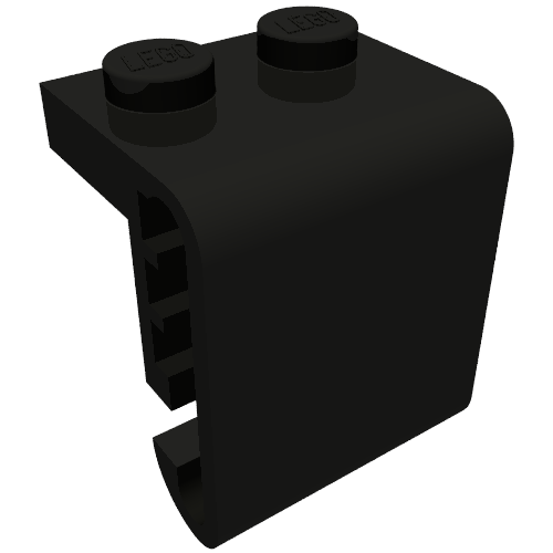 Train, Steam Engine Cylinder, 1 × 2 Studs, Round Surfaces, Interior Grooves Black