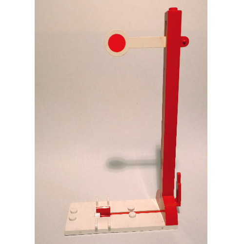 Train Signal Post Red
