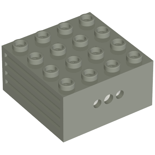 Light Unit, Train 12V 4 × 4 × 1 2/3, Flash Light Gray