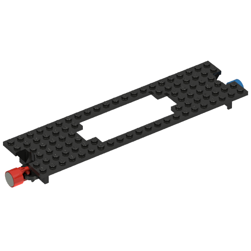 Train Base 6 × 22 with Magnets Black