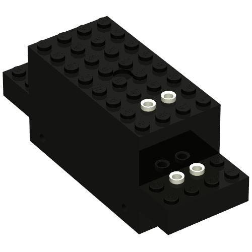 Motor, Train, 4.5V 12 × 4 × 4 Type I Black