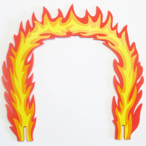 Backdrop, Arch, Foam Racers Flame Hoop 26 × 24 Rot