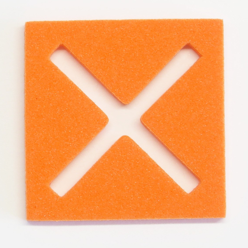 Cone Base 6 × 6 with 'X' Cutout Orange