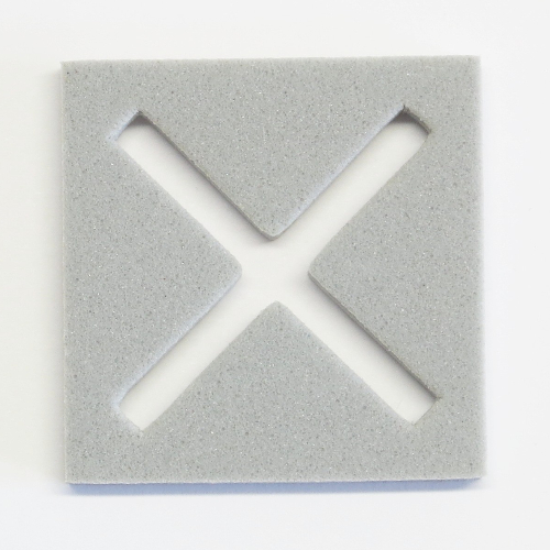 Cone Base 6 × 6 with 'X' Cutout Hellblaugrau