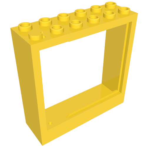 Fabuland, Door Frame 2 × 6 × 5 Yellow