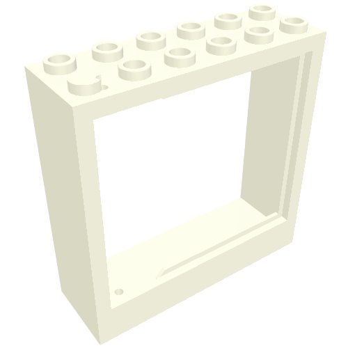 Fabuland, Door Frame 2 × 6 × 5 White