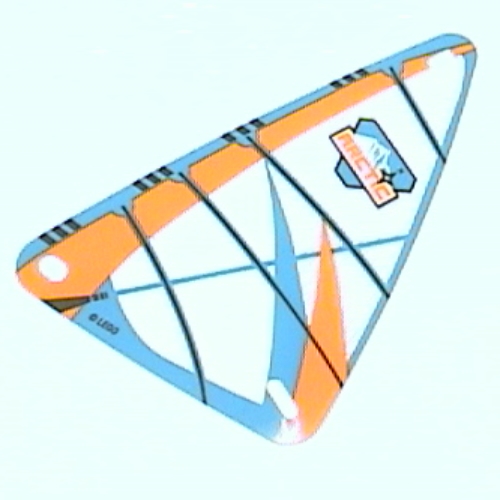 Sail, Windsurfer, 9 × 15 Triangle, with Orange and Blue Arctic Print Trans-Clear