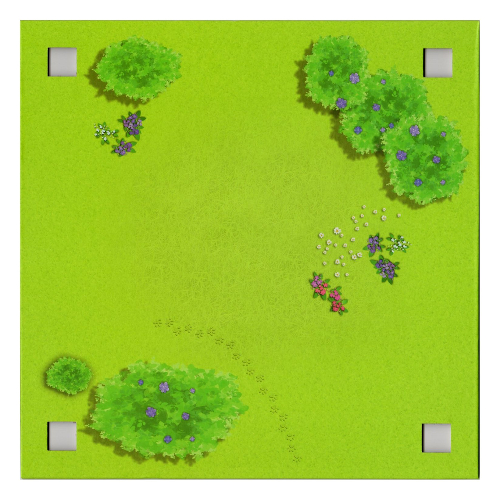 Baseplate with 4 Square Corner Holes and Garden / Backyard [Keine Farbe/Beliebige Farbe]