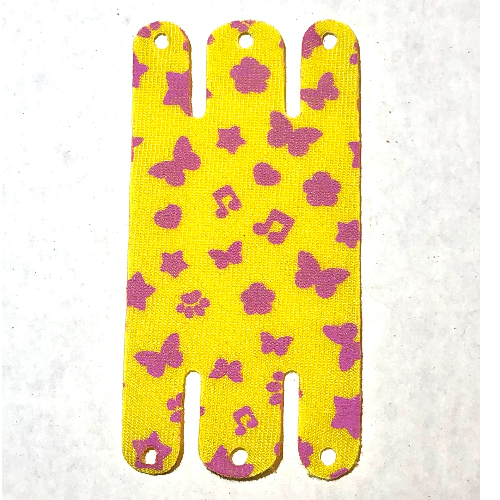 Hammock, with Dark Pink Flowers, Butterflies, Hearts, and Music Notes Pattern Gelb