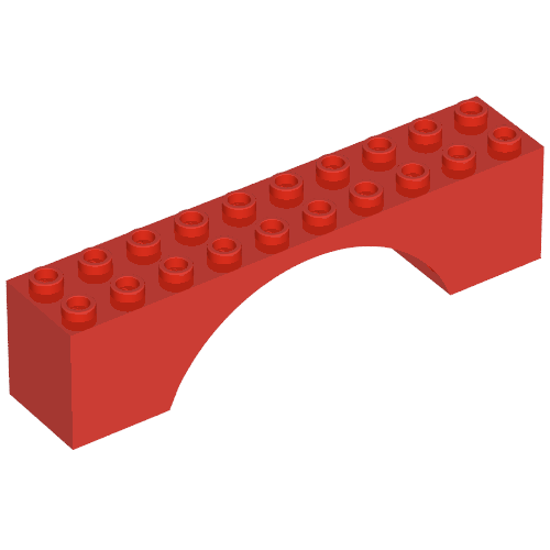 Minitalia Arch 2 × 10 × 2 with Bottom X Support Red