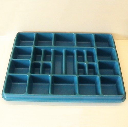 Storage / Sorting Tray - Twenty Four Compartment Blau