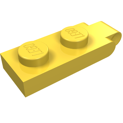 Hinge Plate 1 × 2 with 1 Large Finger Gelb