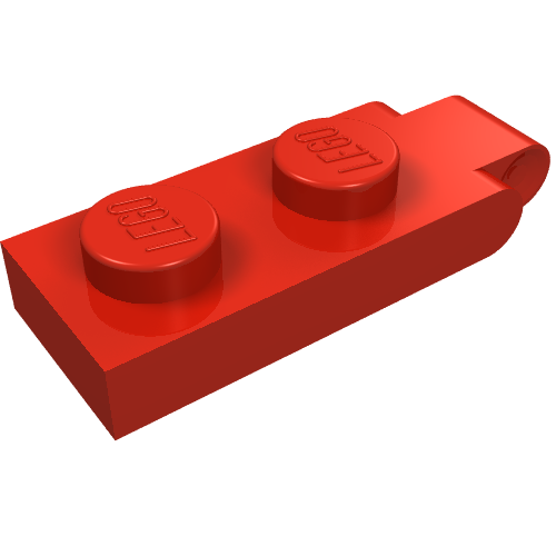 Hinge Plate 1 × 2 with 1 Large Finger Red
