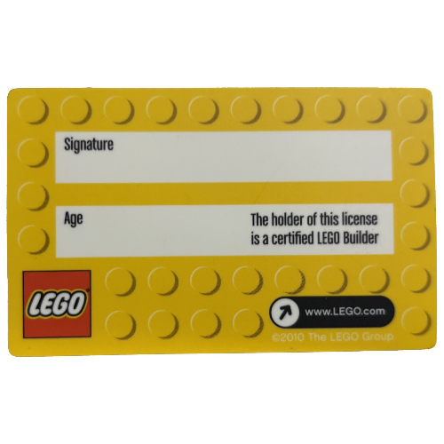 Official LEGO Builder License, Lenticular Card [Keine Farbe/Beliebige Farbe]