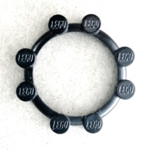 Watch, Bezel Round, 8 Studs Black