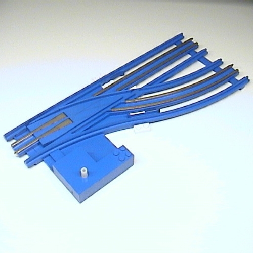Vehicle Track, Train, 12V Switch Point Right, Type 1 Manual [Complete Assembly] Blau