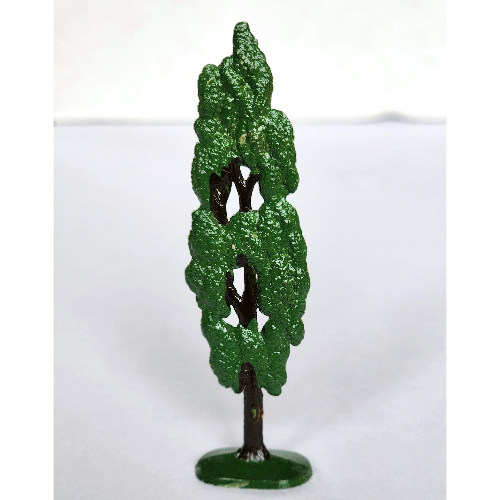 Plant, Tree Flat Cypress painted with solid base (1950's version) Green