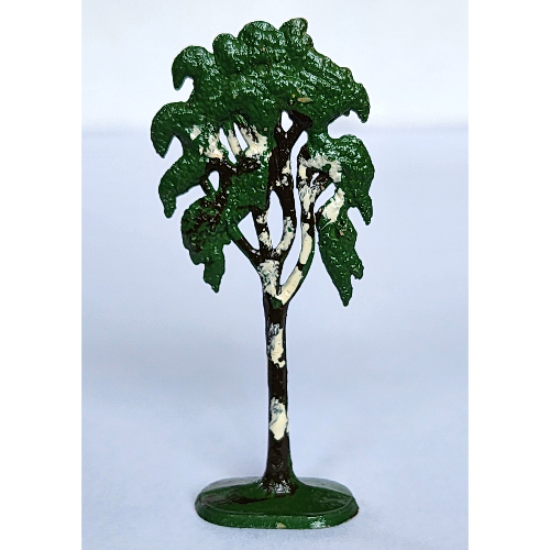 Plant, Tree Flat Birch painted with solid base (1950's version) Green