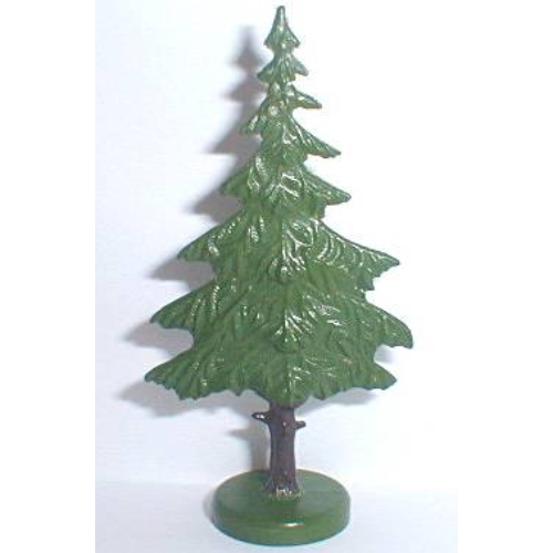 Plant, Tree Flat Pine painted with hollow base Green
