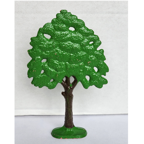 Plant, Tree Flat Oak painted with solid base in Grün