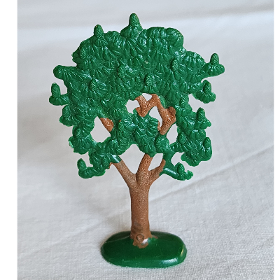 Plant, Tree Flat Fruit Painted without red Painted Apples with solid base (1950's version) Grün