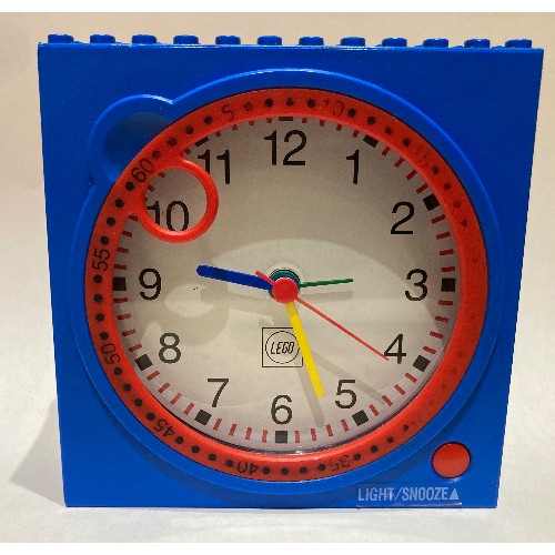 Clock Unit Plain, Black Number, Red Circle, Blue Housing Blue