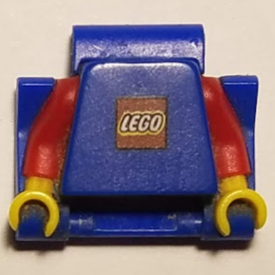 Watch, Link, Extra Long with Minifigure Torso with LEGO Logo, Red Arms, Yellow Hands Blau