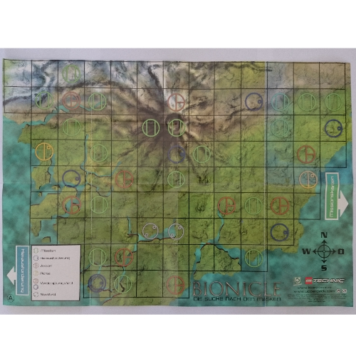 Spielbrett, Alte Karte von Mata Nui in [Keine Farbe/Beliebige Farbe]